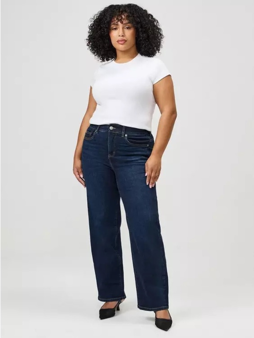 Torrid High-Rise Wide-Leg Jeans, Dark Wash